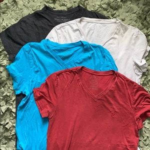 4 American Eagle V-neck T-Shirts